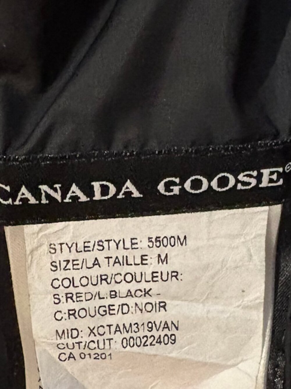 Canada Goose style 5500M, men's Brookvale Jacket, red, size M (puffer) - Picture 5 of 7